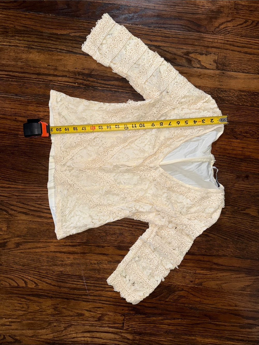 Tracy Reese Ivory Lace Blouse XS/S | Romantic Boho V-Neck Top - Picture 11 of 12
